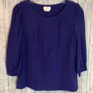 kate spade purple silk blouse top small nwot